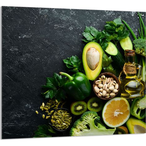 PANNELLO IN VETRO PER CUCINA 65x60 Avocado (1/5)
