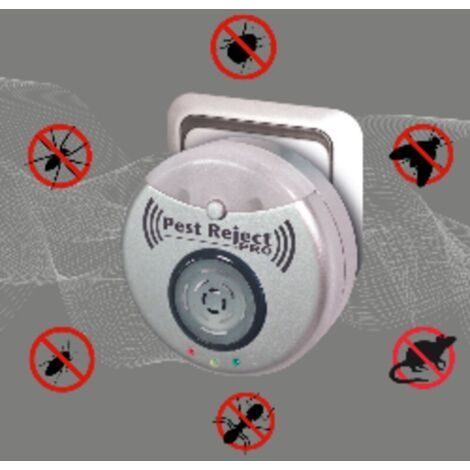 Difensore Anti Parassiti Ultrasuoni e Elettromagnetismo per Casa 200 m², Grigio, Luce Notturna Integrata (1/4)
