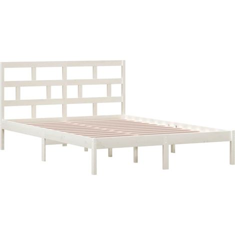 Giroletto Bianco in Legno Massello di Pino 140x200 cm vidaXL (1/5)