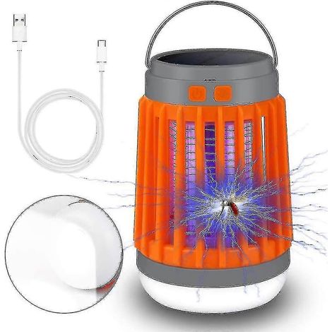 Lampe de camping solaire, lampe UV anti-insectes et anti-moustiques, lanterne de camping étanche IP67, lampe de tente portable rechargeable par USB (1/5)