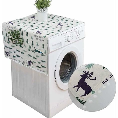 Housse de Protection pour Réfrigérateur avec Poches de Rangement,Couvercle Anti-poussière pour Machine à Laver,Housse de Machine à Laver 55130cm (1/5)