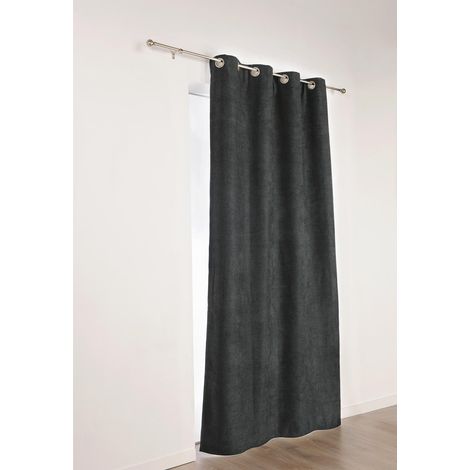 Rideau Alaska isolant et 100 % occultant Noir 140x350 cm (1/2)