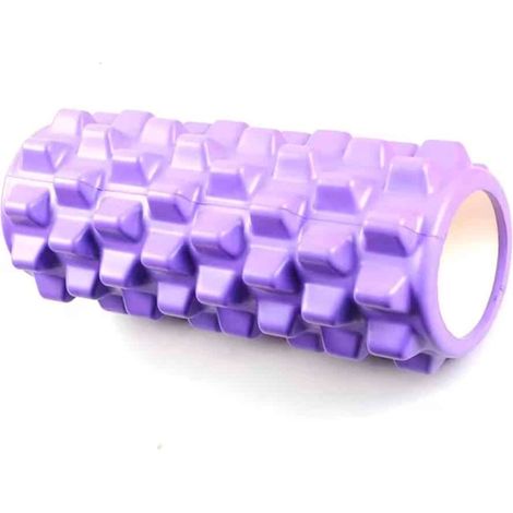 Rouleau de yoga en mousse noir ou violet (1/3)