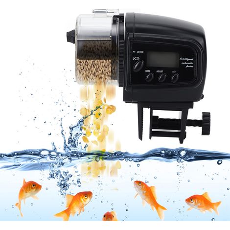 Distributeur automatique de nourriture réglable avec minuteur et écran d'affichage pour aquarium (1/5)