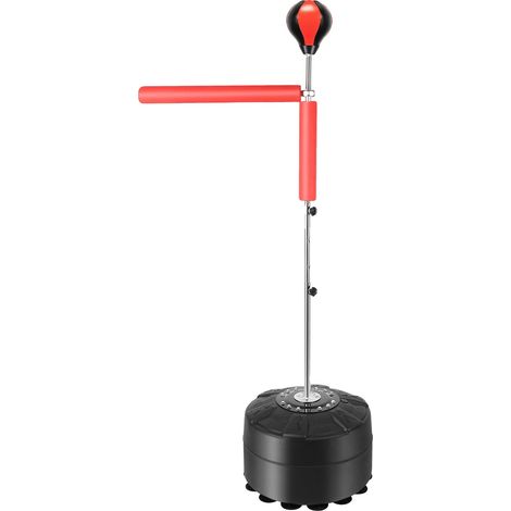 Entrenador de velocidad de boxeo, altura ajustable de 130,5 a 157,5 cm, base de 50 cm x 33 cm, brazo oscilante de 59 cm, peso neto de 7,3 kg, altura de la pelota de golpeo de 19,5 cm. (1/5)