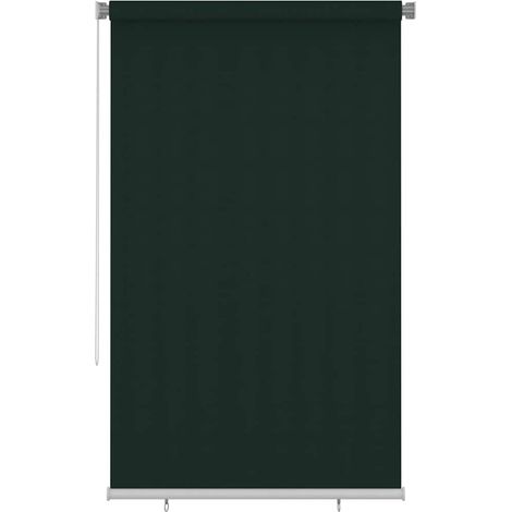 Store enrouleur extérieur pare-soleil anti-UV en HDPE vert foncé 145 x 230 cm - PANGIVO (1/5)