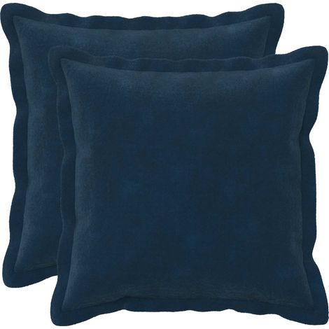 Kissenbezug 2 pcs HOUTEN Blau 30 x 30 cm Mikrofaser Fleece vidaXL (1/5)
