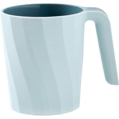 Gobelet de salle de bain avec anse, incassable, pour rinçage dentaire, souple et facile à prendre en main, organisateur de brosses à dents pour adolescents et enfants, bleu clair (1/5)