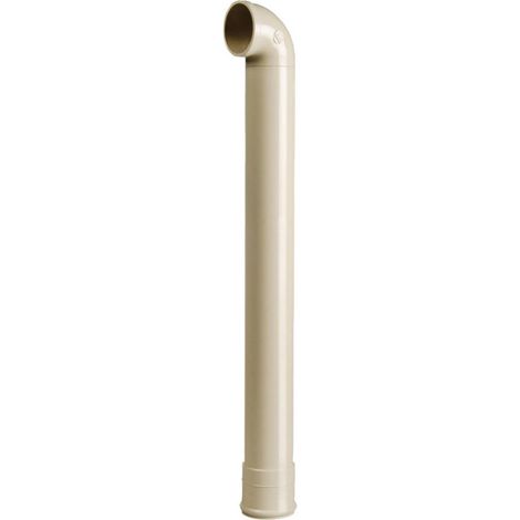 Nicoll – Raccord coudé pour gouttière diamètre 100 mm – Longueur 1 m en plastique – Pour installations extérieures et intérieures