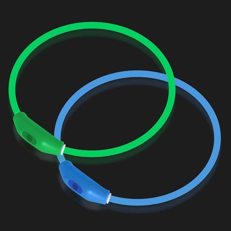 Filiyano-Lot de 2 colliers LED pour chien, collier lumineux pour chien, rechargeables B (1/5)