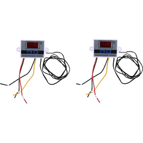 2X 10A Ac110-220V Contrôleur de Température Led Numérique Xh-W3001 pour Incubateur Refroidissement Interrupteur de Chauffage Thermostat Capteur (1/5)
