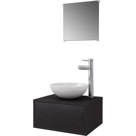 Maison Exclusive - 4-tlg. Badmöbel-Set mit Waschbecken und Wasser