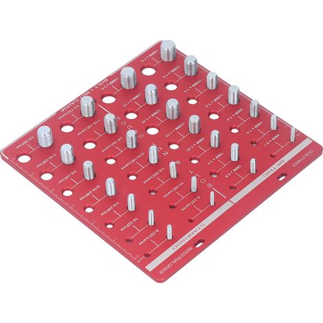 7,9 x 7,9 Zoll Gewindeprüfer für Muttern und Schrauben, Identifikationslehre, Aluminiumlegierung, einfache Bedienung, präzises Lineal für die Garage (1/5)