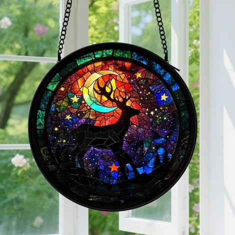 Capteur de soleil en vitrail - décoration spirituelle 15cm (1/4)