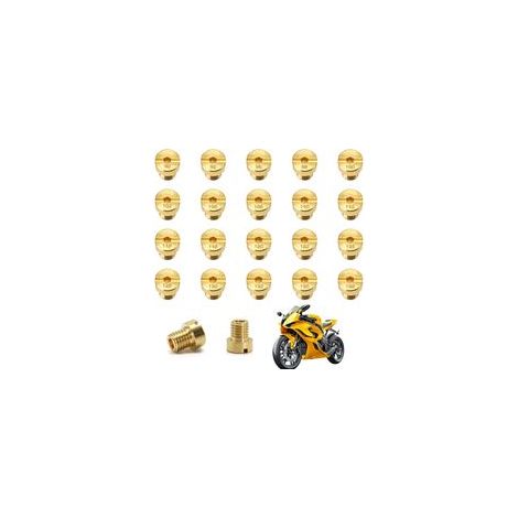 20PCS Gicleurs Principaux, Jet Set,Buses de  M6,Gicleurs de  pour Scooter Moto(55,60,65,70,75,80,85,90,95,100,105,110,115,120,125,130,135,140,145,150) (1/5)