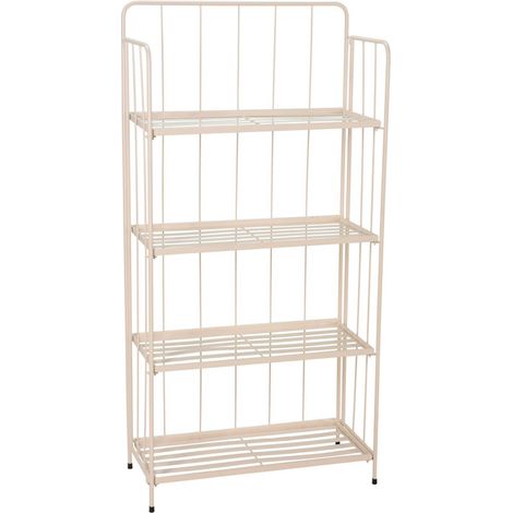 PROGARDEN estanteria plegable 58x45x118,5 cm blanca , Estanteria plegable 58x45x118,5 cm blanca. -Estantería metálica verde 118cmUna estantería auxiliar realizada en metal acab