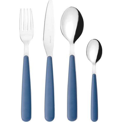 24-teiliges Besteckset Pop in navy blau