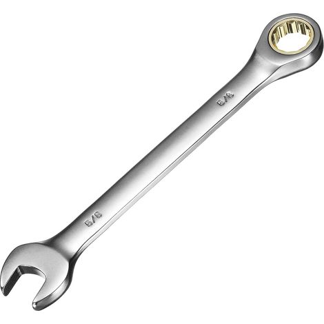 Clé à Cliquet 5/8" 12 Pans 72 Dents Fourche et Clé Mixte 5/8" Acier Cr-V Nickelé Noir pour Réparation Automobile et Entretien des Machines (1/5)