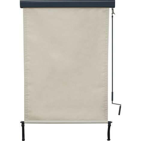 Store enrouleur vertical HWC-F42, store extérieur, Protection anti-UV 50 - 250x100 cm, crème -beige (1/5)