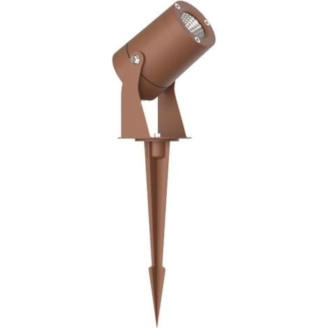 Sair - Spot LED rond 10W IP65 Corten 3000K - Éclairage de jardin pour plantes ou haies h36cm - Beneito Faure