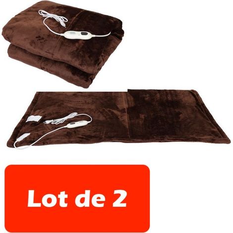 2 Couvertures chauffantes 180 cm de long avec télécommande et 5 niveaux de chauffe. (1/5)
