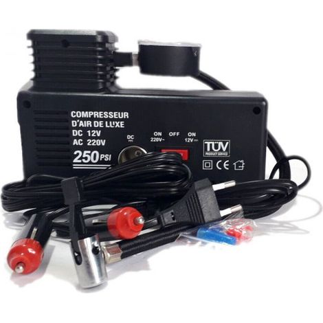 MINI COMPRESSORE PORTATILE CANOTTI AUTO 12V 220V AUTO BICI MOTO 250PSI