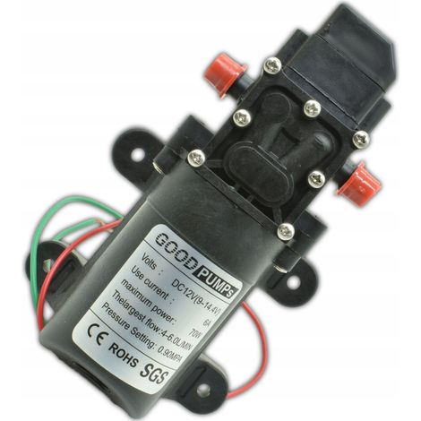 BOMBA DE AGUA A PRESIÓN DE 12 V PARA DUCHA DE YATE, BARCO, CAMPAÑA DE FOODTRUCK, 6 L/min (1/5)