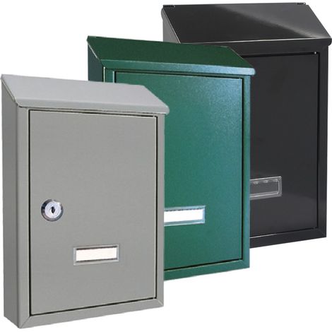 CASSETTA POSTALE 'NINFEA' cm 20,5 x 6,8 x H.30 - grigio argento