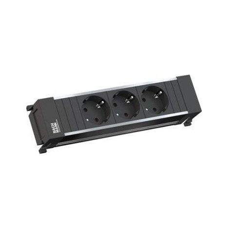 Bachmann POWER FRAME 3xCEE7/3 regleta negra 2 metros
