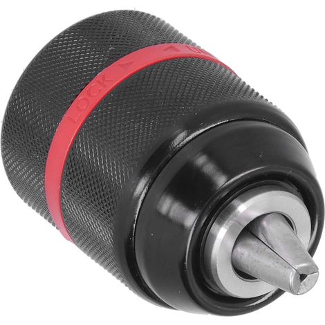 Mandrin de perçage auto-serrant, acier allié, 3 mors, bande rouge, outil polyvalent de conversion (1/5)