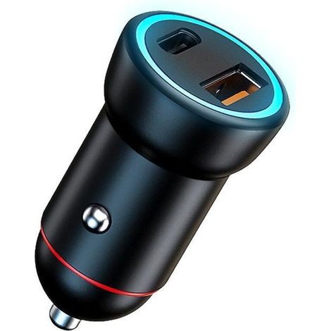 Schnelllade-Autoladegerät mit USB-C PD und QC 3.0, 36 W Leistung/Quick Charge 3.0 und USB-C-Kabel (1/3)
