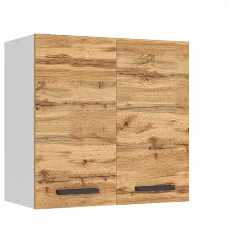 BELINI Meuble Haut Cuisine SG2-60 I Meubles de Cuisine - Mural, Rangements, 2 Portes I Taille: 29,6 x 60 x 58 cm I Armoire Murale avec Poignée en Métal I Couleur: chêne wotan (1/5)