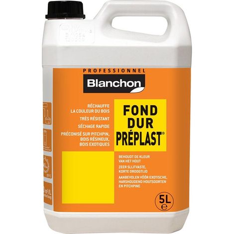 Blanchon – Fond dur prêt à l'emploi 5L – Séchage rapide en 45 min – Pour bois exotiques et parquets – Haute qualité et faible odeur