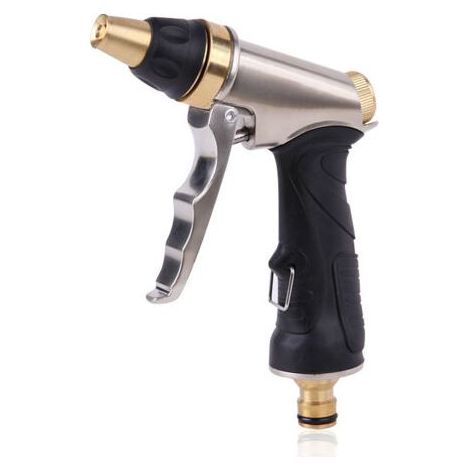 Pistolet à eau en métal haute pression Pistolet à eau 100 % débit d'eau réglable puissant (1/5)