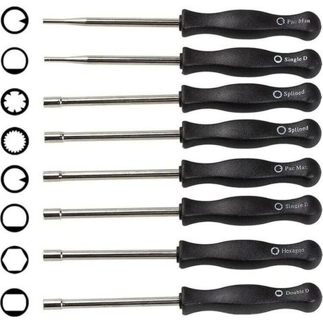 8 outils de réglage carburateur, tournevis spécial moteur 2 temps, nettoyage et réglage précis, compatible carburateurs courants (1/4)