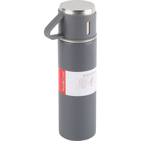 Gobelet isotherme portable en acier inoxydable de 500 ml, idéal pour les activités de plein air (gris) (1/5)