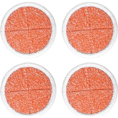 Confezione da 4 dischi abrasivi di ricambio resistenti per mocio elettrico per pavimenti duri Bissell 2039A 2124 (1/5)