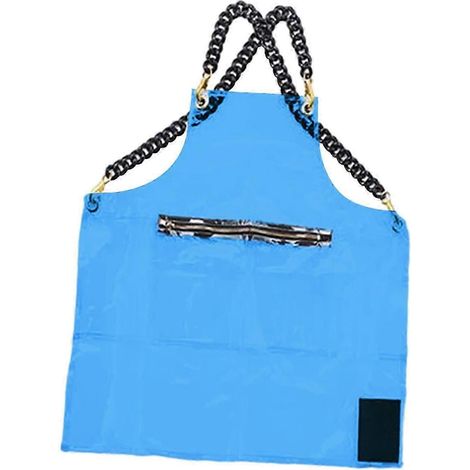 Tablier en TPU imperméable à l'huile, tablier de coiffeur, tablier de chef, tablier de peintre, accessoires pour école d'art, restaurant, maison, ferme-Blue (1/5)