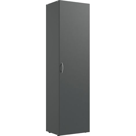 Garderobenschrank 1-türig graphit MIAMI-43, B/H/T ca. 45/185/54 cm (1/4)