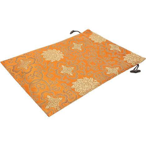 Pochette de Rangement pour Bijoux Petite Pochette en Soie Cordon de Serrage Orange Plusieurs styles pour Shower et Anniversaire Plusieurs styles (1/5)