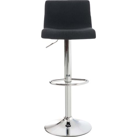 Set 2 sgabelli HOVER in tessuto nero cromo (1/5)