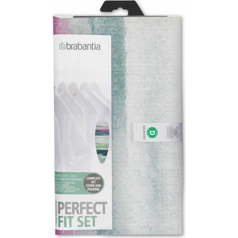 Brabantia Baumwollbezug mit 4mm Schaumstoff und Filz, Bügeltischbezug, Morning Breeze, 135 x 45 cm, 119101 (1/2)