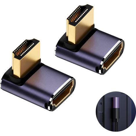 Adaptateurs Coudés HDMI 2.1, 8K 60 Hz, 4K 120 Hz, Lot de 2 (1/5)