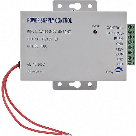 Le système de contrôle d'accès K80 est doté d'un contrôleur d'alimentation miniature DC 12V 3A adapté aux systèmes de contrôle d'accès électriques. (1/5)