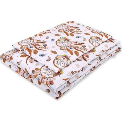 Set di biancheria da letto per bambini in cotone 2 pezzi 135x100 cm - acchiappasogni bianco (1/4)