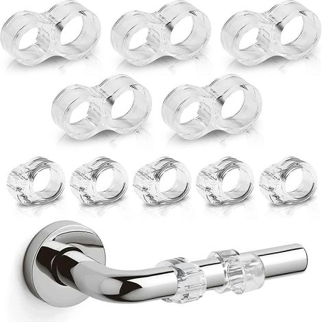 Protection de poignée de porte, lot de 10 butées de porte en PVC, pour protéger les murs et les meubles (1/5)