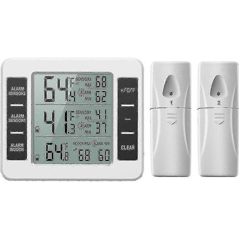 Thermomètre de réfrigérateur sans fil pour congélateur (version améliorée) (1/5)