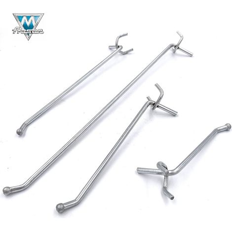 Gancio 1 Filo Per Pannelli Forati Con Punta Antinfortunistica - ø mm.3,6x5x100 l. - 100 pz (1/2)
