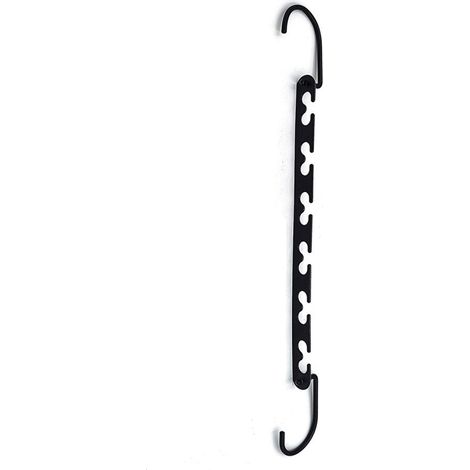 Cintres magiques, lot de 6, horizontaux, verticaux, peu encombrants, organiseur en métal de 10 pouces, noir (1/3)