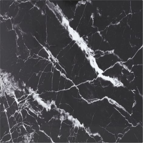 Tablero mesa diseño mármol vidrio templado negro 50x50 cm 6 mm vidaXL